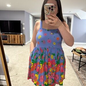 Gorgeous dark lilac floral dress